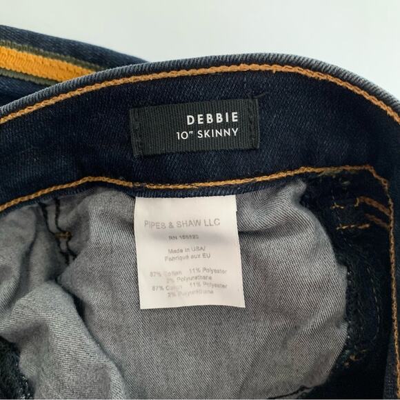 Veronica Beard Debbie Dark Slate Blue Side Stripe Mid Rise Skinny Leg Jeans 26 - Picture 4 of 9